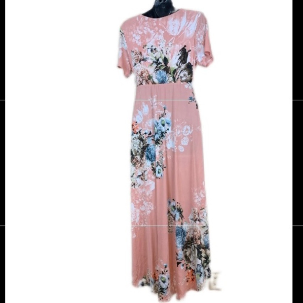 “Saved by the Dress” floral hi-low stretch dress, size small - Picture 4 of 6